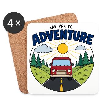 Driving Adventure: Sun and Road - Coasters (set of 4) - white - Front