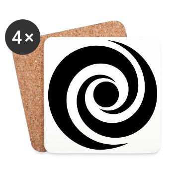Japanese Spiral - Coasters (set of 4) - white - Front