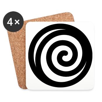 Japanese Spiral - Coasters (set of 4) - white - Front