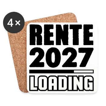 Pension 2027 Loading - Coasters (set of 4) - white - Front