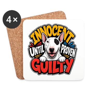Bull Terrier - Coasters (set of 4) - white - Front