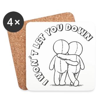I Will Never Leave You: Supportive Friendship - Coasters (set of 4) - white - Front