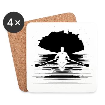 Rower Graphics - Coasters (set of 4) - white - Front