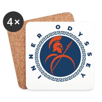 Spartan Warrior Inner Odyssey. - Coasters (set of 4) - white - Front