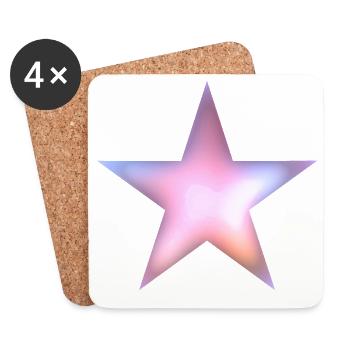 Star - Coasters (set of 4) - white - Front