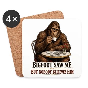 Bigfoot Cafe Sasquatch Coffee Myth - Coasters (set of 4) - white - Front