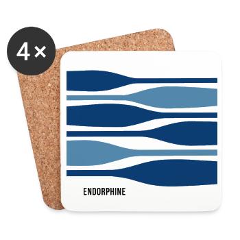 Endorphines – pagayer avec une bonne sensation - Dessous de verre (lot de 4) - blanc - Devant