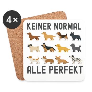 Keiner Normal Alle Perfekt - Untersetzer (4er-Set) - Weiß - Vorne