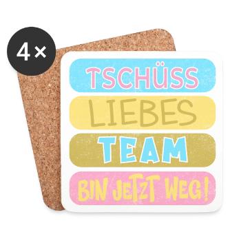 Abschied Liebes Team - Untersetzer (4er-Set) - Weiß - Vorne