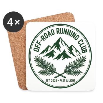 Club de course tout-terrain - Dessous de verre (lot de 4) - blanc - Devant