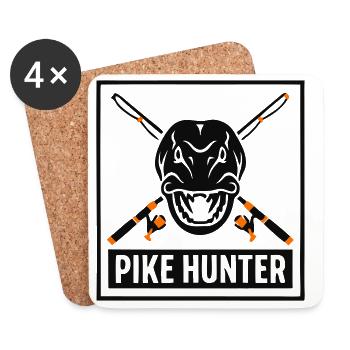 Logo des armoiries de Pike Jaeger - Dessous de verre (lot de 4) - blanc - Devant