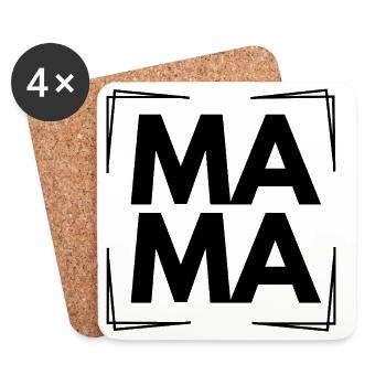 MAMA - Untersetzer (4er-Set) - Weiß - Vorne