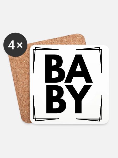 BABY - Untersetzer (4er-Set) - Weiß