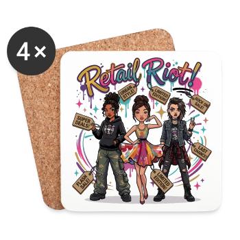 Retail Riot - Coasters (set of 4) - white - Front
