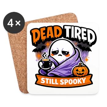 Dead Tired Still Spooky - Coasters (set of 4) - white - Front