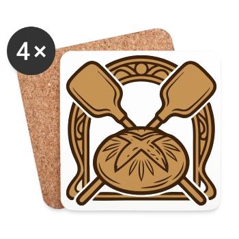 Bread pusher Baecker coat of arms - Coasters (set of 4) - white - Front