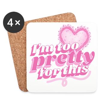 Pretty Ladies - Dessous de verre (lot de 4) - blanc - Devant