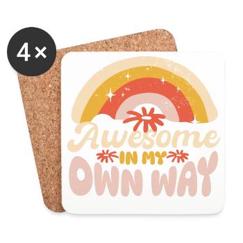 Awesome Ladies - Coasters (set of 4) - white - Front