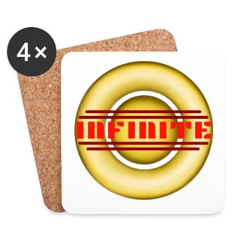 Or INFINI - Emblèmes modernes - Dessous de verre (lot de 4) - blanc - Devant