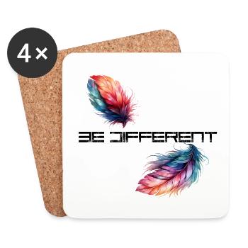 BE DIFFERENT - Untersetzer (4er-Set) - Weiß - Vorne