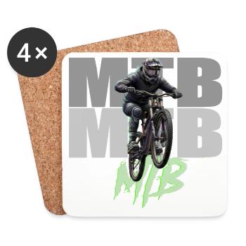 VTT - Dessous de verre (lot de 4) - blanc - Devant