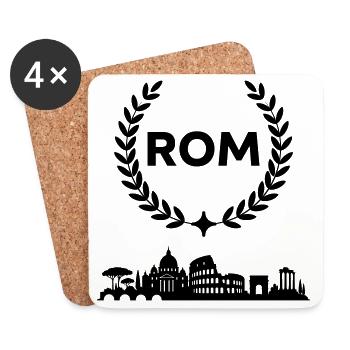 Horizon de Rome - Dessous de verre (lot de 4) - blanc - Devant