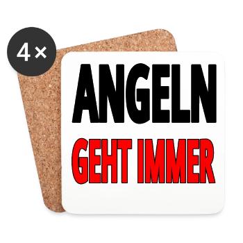 Angeln - Untersetzer (4er-Set) - Weiß - Vorne