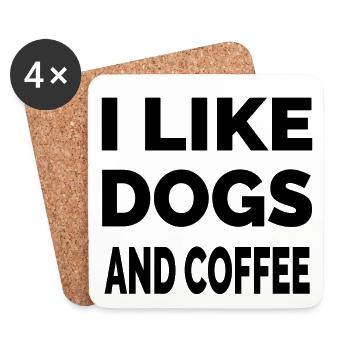 canine - Dessous de verre (lot de 4) - blanc - Devant