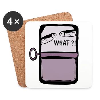 Sardines Fishing - Coasters (set of 4) - white - Front
