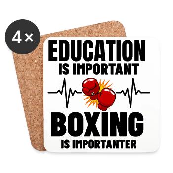 Funny Boxing Gift for Boxer and Boxing Coach - Coasters (set of 4) - white - Front