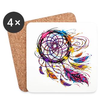 Symbol & Religion - Graffiti Dreamcatcher - Coasters (set of 4) - white - Front