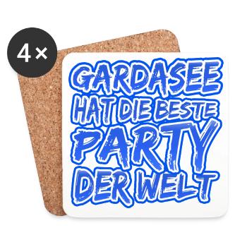 Urlaub Gardasee - Untersetzer (4er-Set) - Weiß - Vorne