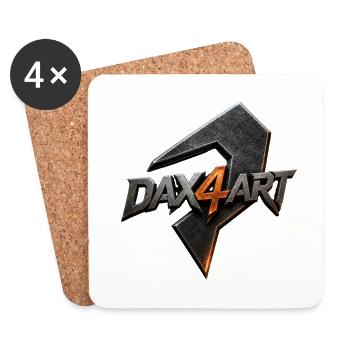 DAX4ART Metal Logo Lightning - Coasters (set of 4) - white - Front