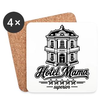 Hotel Mama Superior Logo - Coasters (set of 4) - white - Front