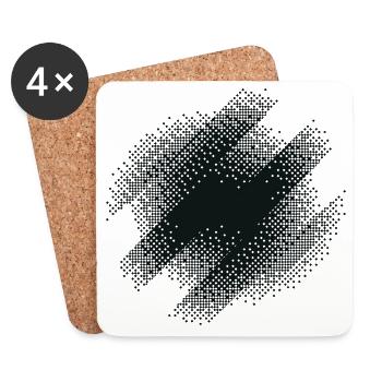Burst Circle - Coasters (set of 4) - white - Front