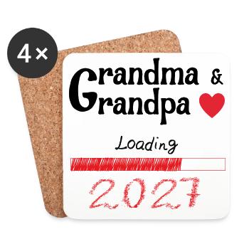 Grand-mère et grand-père 2027 - Dessous de verre (lot de 4) - blanc - Devant