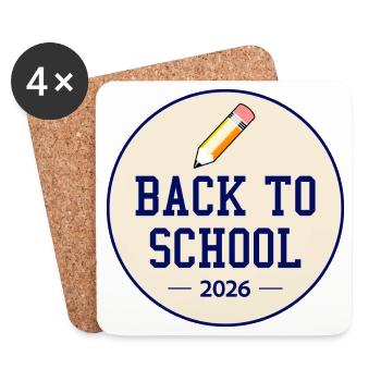 Zurück zur Schule 2026 | Schülerlehrerin - Untersetzer (4er-Set) - Weiß - Vorne