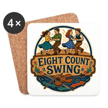 EIGHT COUNT SWING - Coasters (set of 4) - white - Front