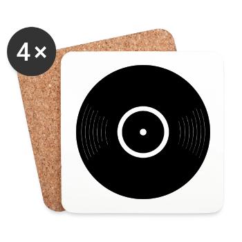 Vinyl Record - Coasters (set of 4) - white - Front