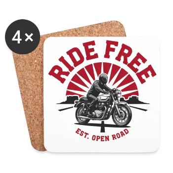 Ride Free - Dessous de verre (lot de 4) - blanc - Devant