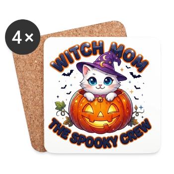 Witch Mom The Spooky Crew - Coasters (set of 4) - white - Front