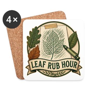 LEAF RUB HOUR - Coasters (set of 4) - white - Front