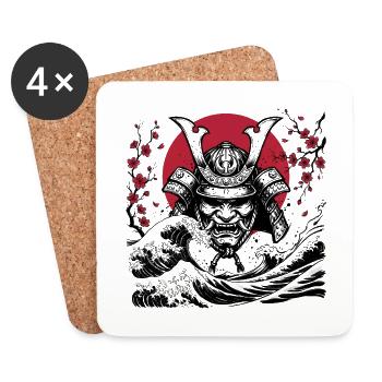 Démon Oni - Dessous de verre (lot de 4) - blanc - Devant