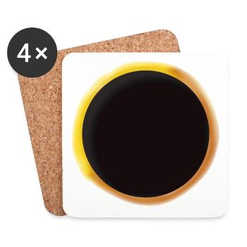 Solar Eclipse 2026 - Coasters (set of 4) - white - Front