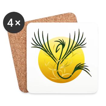 Solar Phoenix - The Rebirth of Light - Coasters (set of 4) - white - Front