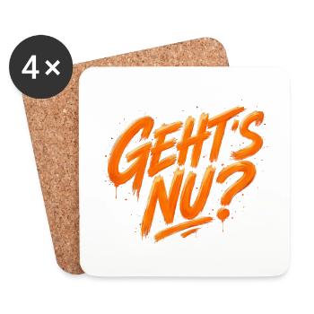 Geht's nu? - Untersetzer (4er-Set) - Weiß - Vorne