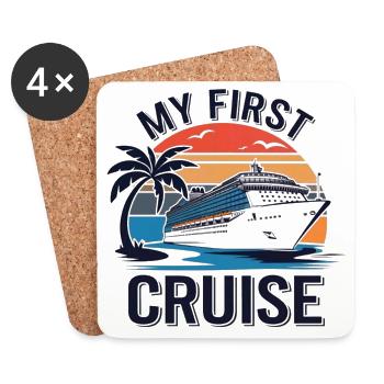My First Cruise - Coasters (set of 4) - white - Front