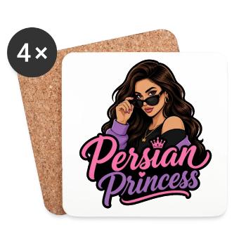 Persische Prinzessin Glamour - Untersetzer (4er-Set) - Weiß - Vorne