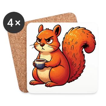Eichhörnchen Eichhorn Eichhörnchenliebhaber Nager - Untersetzer (4er-Set) - Weiß - Vorne
