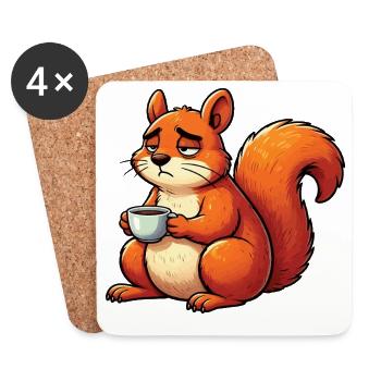 Eichhörnchen Eichhorn Eichhörnchenliebhaber Nager - Untersetzer (4er-Set) - Weiß - Vorne